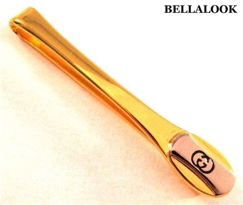 gold gucci tie clip|gucci italian tie clip.